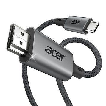Кабель USB-C на HDMI Acer 2 м 4K@60Hz алюмінієвий корпус сірий KAI-260724-000841 фото