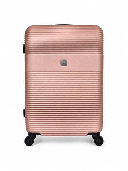 Велика дорожня пластикова валіза 5398 L 28" Рожеве золото 5398 L 28" Rose Gold  фото