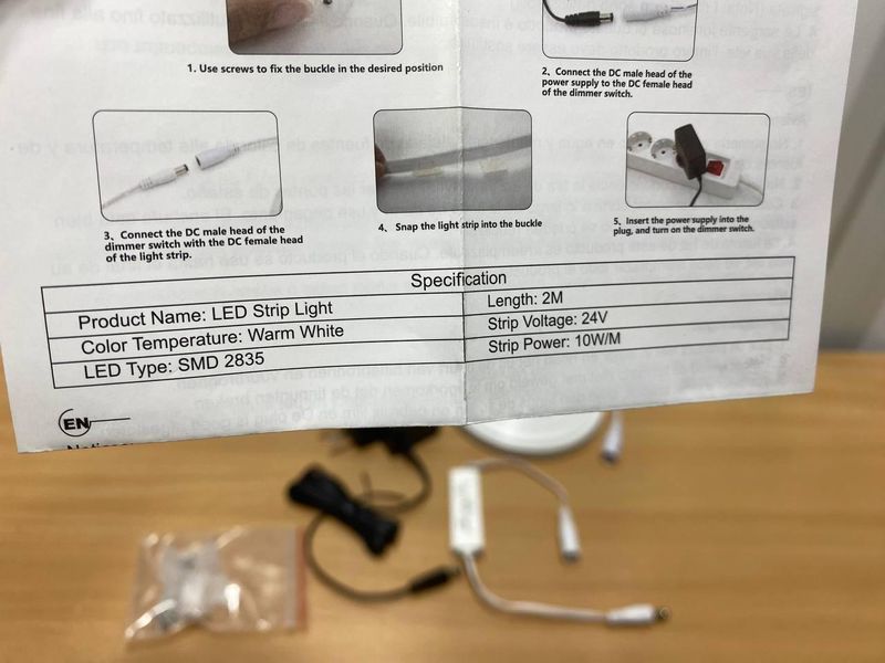 Світлодіодна стрічка LED тепле біле світло 2 м a8-22 фото