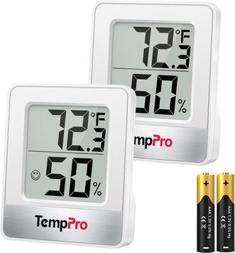 Цифровий гігрометр TempPro TP49 2 шт. з термометром білий а5.34 фото