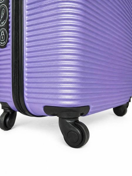 Мала дорожня пластикова валіза 5398 S 20" Світло-фіолетовий 5398 S Light Purple фото