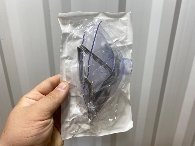 Інгалятор меш AIMED Mesh Nebulizer портативний білий з блакитним а8-6 фото