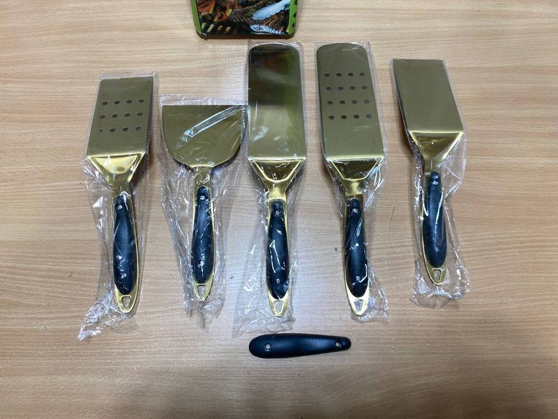 Набір столових приборів Berglander Gold BBQ, 5 предметів, нержавіюча сталь b4.50 фото