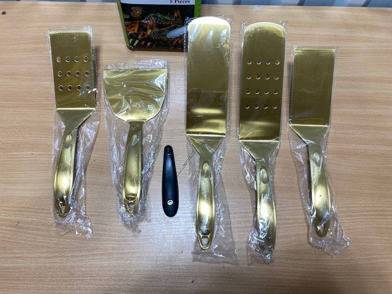 Набір столових приборів Berglander Gold BBQ, 5 предметів, нержавіюча сталь b4.50 фото