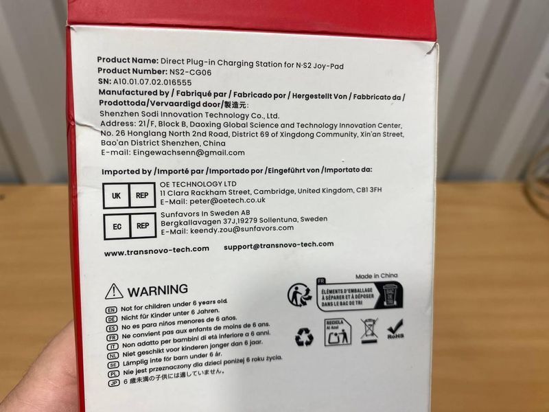 Зарядна станція Transnovo для Joy-Con Nintendo Switch (4 контролери) а4-3 фото