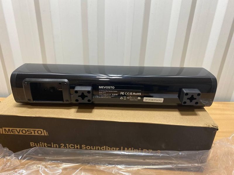 Саундбар Mevosto D7-3 2.1CH Bluetooth 5.4 60 Вт з вбудованим сабвуфером чорний a3-2 фото