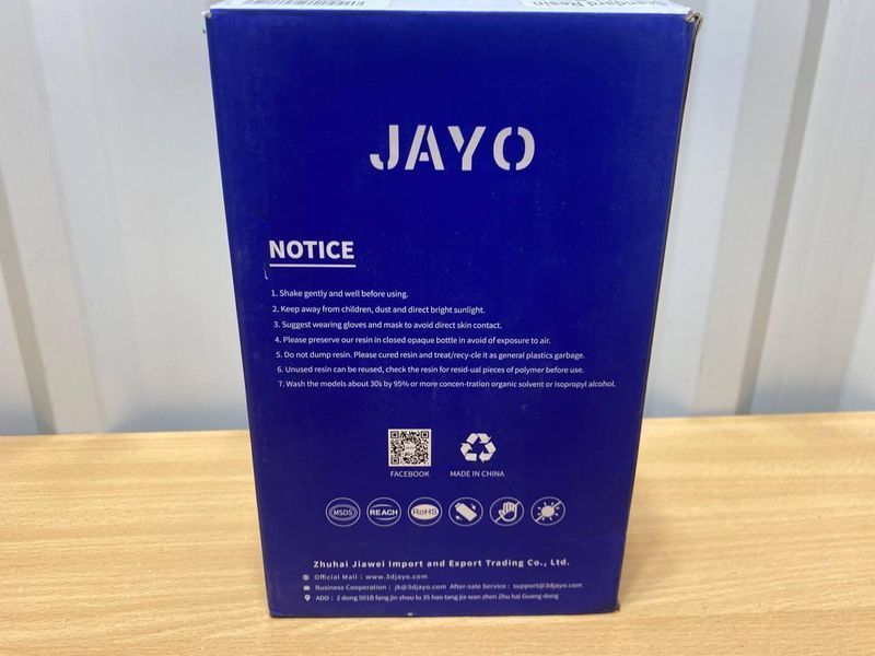 Фотополімерна смола JAYO Standard Resin для 3D-принтера 1 кг a8-2 фото