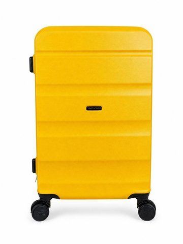 Середня дорожня пластикова валіза WINGS LOVEBIRD AT01 M 24" Жовтий AT01 M 24" Yellow фото